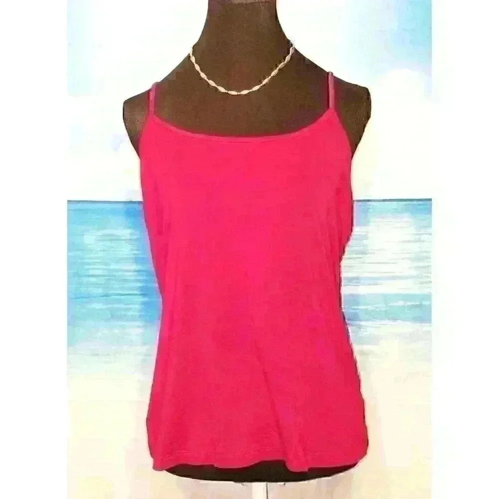 MERONA Womans WINE RED Cami Shell Tank Top Lightweight STRETCH size 2x 18/20 XXL - Picture 3 of 6